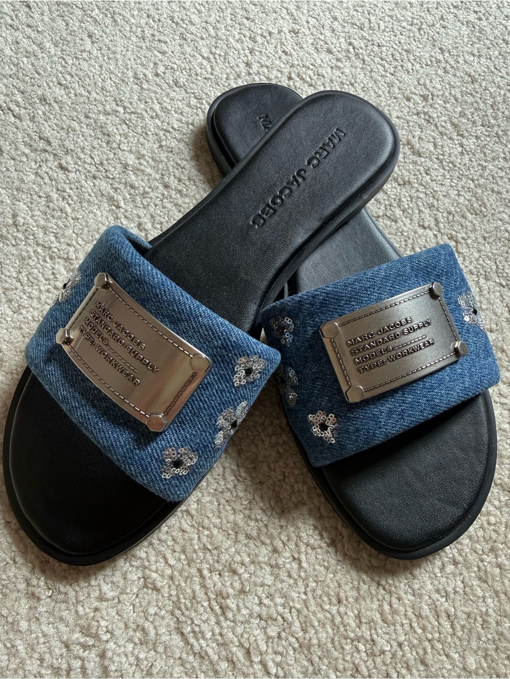 Marc Jacobs Plaza  denim sandals
